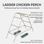 Ladder Chicken Perch with Feeding Troughs Multi-Level Wood Metal Climbing Rack Carousel 4