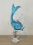 Vintage Blue Murano Art Glass fish Carousel 6