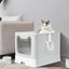 Self-Cleaning Hooded Cat Litter Box Enclosed Large Kitty Toilet Tray Refills Carousel 5
