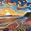 Rangitoto Sunrise – original painting by Gravity George Carousel 1