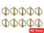 10pcs O-shape Lynch Pin Heavy Duty Steel Coupler Latch Ring Clip Carousel 1