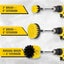 Grout Power Scrubber Cleaning Drill Brush Tub Cleaner Combo Tool Kit Yellow Carousel 1