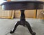 Ex-display round solid wood dining table rich chocolate stain dia 108cm Carousel 3