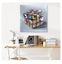 Framed $1 RESERVE 1 Panel Canvas Art Print - Cube Carousel 3