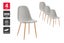 Set of 4 Ovela Lucas Dining Chairs (Grey) Carousel 1
