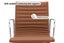 Matt Blatt Eames Replica Low Back Leather Office Chair (Tan/Chrome) Carousel 5