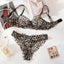 Gathered Sexy Leopard Print Bra And Panty Set For Women Thin Fit Comfortable Carousel 3