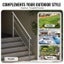70.9in Handrails for Outdoor Steps 2 Crossbars Staircase for Porch Deck Carousel 6