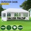 Gazebo 3x6m Outdoor Wedding Camping Marquee Canopy Portable White Carousel 1