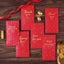 6Pcs Literary English Red Envelope Chinese New Year Money or Gift Card Holder Carousel 3