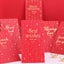 6Pcs Literary English Red Envelope Chinese New Year Money or Gift Card Holder Carousel 4