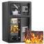 New Double Door 4.5 cu.ft Safe Box with Key Lock Password Fireproof Bag Black Carousel 1