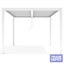 Louvre Roof Pergola 4m x 4m Aluminium Freestanding - White Carousel 1