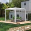 Louvre Roof Pergola 4m x 4m Aluminium Freestanding - White Carousel 2