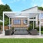 Louvre Roof Pergola 4m x 4m Aluminium Freestanding - White Carousel 3