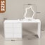 Vanity Dressing Table Dresser LED Lighted Makeup Mirror 6 Drawer Chest White Carousel 9