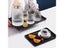 Plastic Rectangular Tray Creative Black Wood Grain Storage Tray Tableware Cup Carousel 5