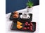 Plastic Rectangular Tray Creative Black Wood Grain Storage Tray Tableware Cup Carousel 7