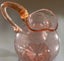 Vintage c1920s Murano Pink Glass Jug Ewer With Fine Gold Fleck Carousel 7