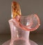 Vintage c1920s Murano Pink Glass Jug Ewer With Fine Gold Fleck Carousel 9