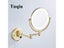 Dressing Mirror 8 Inch Two Side 3X /1X Wall Mounted Brushed Gold LED Mirror Carousel 3