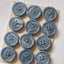 Grey blue 4 hole sewing buttons in bulk 12pieces hand making retro sew jackets Carousel 3