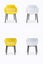 plastic chair with Soft cushion Carousel 5