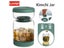 Glass Pickles Jar With Lids Strainer Olives Hourglass Jug Food Storage Kimchi Carousel 1