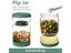 Glass Pickles Jar With Lids Strainer Olives Hourglass Jug Food Storage Kimchi Carousel 3