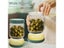 Glass Pickles Jar With Lids Strainer Olives Hourglass Jug Food Storage Kimchi Carousel 5