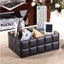 Black Or White Storage Box Pu Leather Desk Organiser Remote Control Holder Carousel 3