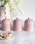 House of Florence Blush Pink Kitchen Canisters Set of 3 Storage Carousel 3