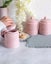 House of Florence Blush Pink Kitchen Canisters Set of 3 Storage Carousel 5