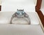 Elegant Sterling Silver Pale Aqua Blue & Crystal Stones Halo Ring, Size O 1/2 Carousel 4