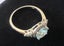 Elegant Sterling Silver Pale Aqua Blue & Crystal Stones Halo Ring, Size O 1/2 Carousel 9