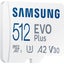 Samsung EVO PLUS microSDXC Memory Card - 512GB Includes Adapter - Read up to Carousel 4