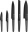 PAUDIN Knife Set, Ultra Sharp 5 Pieces Kitchen Knife Set, Black Chef knife Carousel 1
