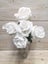 Artificial Velvet Rose Bush - White x 5 Carousel 1
