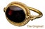 1810's Georgian Almondine Garnet Cabochon 9ct gold Carousel 10