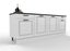 2200mm Wide Base cabinet Shaker style High Gloss kitchenette Carousel 2