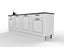 2200mm Wide Base cabinet Shaker style High Gloss kitchenette Carousel 3