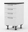 Rome 450mm wide Four Drawer - White Matte Carousel 1