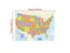 A2 Size Fine Canvas Printed Unframed Map Of The United States Roll Packaged Carousel 3