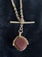 Antique 9ct Rose Gold Chain Carnelian Bloodstone Fob pendant W.J.P England Carousel 1