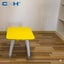 Camping Square Table HDPE Yellow Top Carousel 2