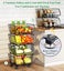 STORAGE TROLLEY BASKET WITH LOCKABLE CASTER WIRE ORGANIZER 4-TIERS Carousel 2