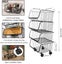 STORAGE TROLLEY BASKET WITH LOCKABLE CASTER WIRE ORGANIZER 4-TIERS Carousel 6