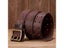 3.8C Men Belts Retro Original Pure Thick Cowskin Genuine Leather Belt Brass Carousel 4
