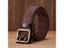 3.8C Men Belts Retro Original Pure Thick Cowskin Genuine Leather Belt Brass Carousel 6