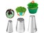 3Pc Stainless Steel Cream Decoration Mouth Small Grass Shape Cream Nozzle Carousel 1